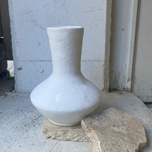White Ceramic Genie Vase