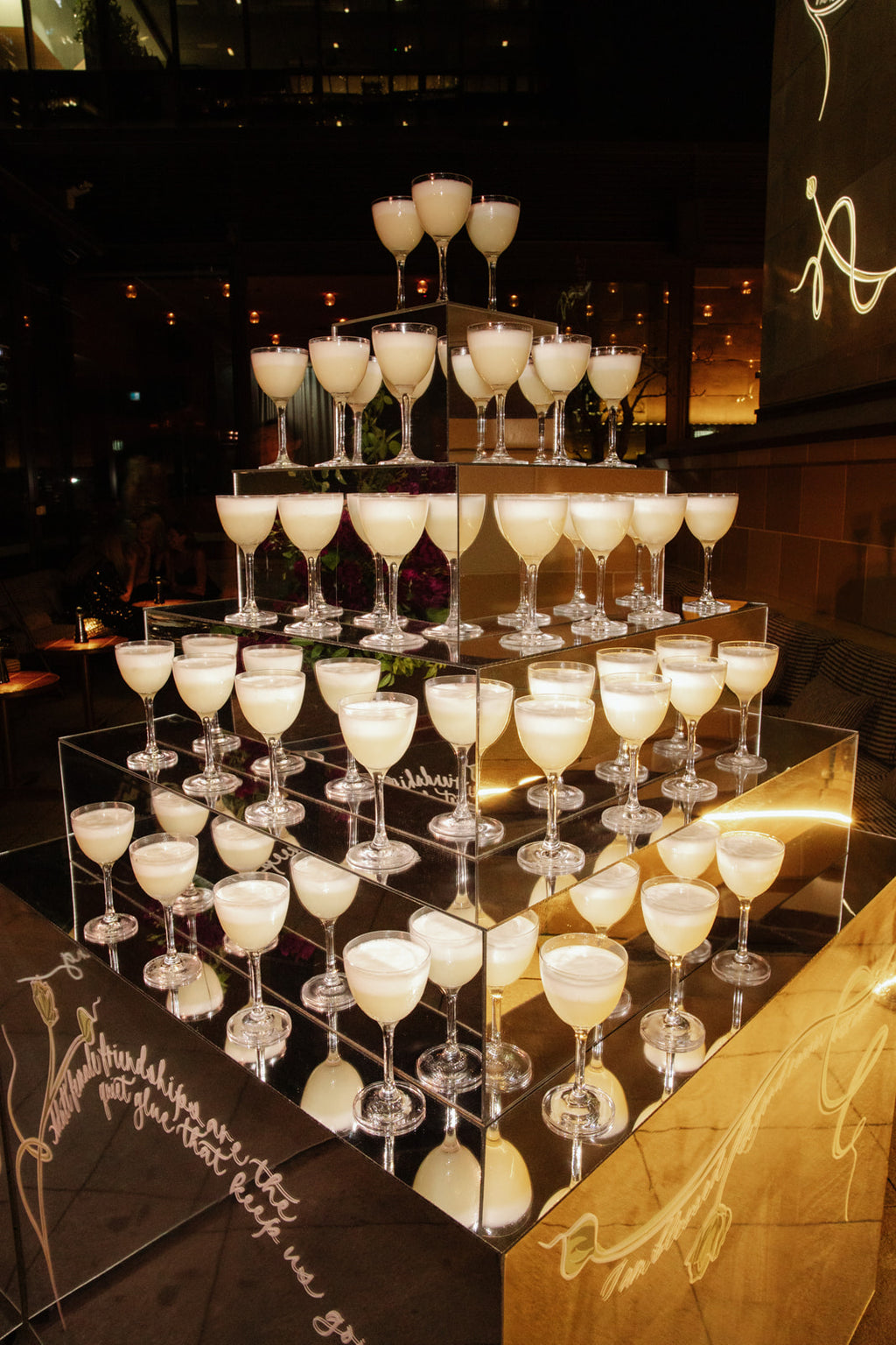 Mirror Tiered Table