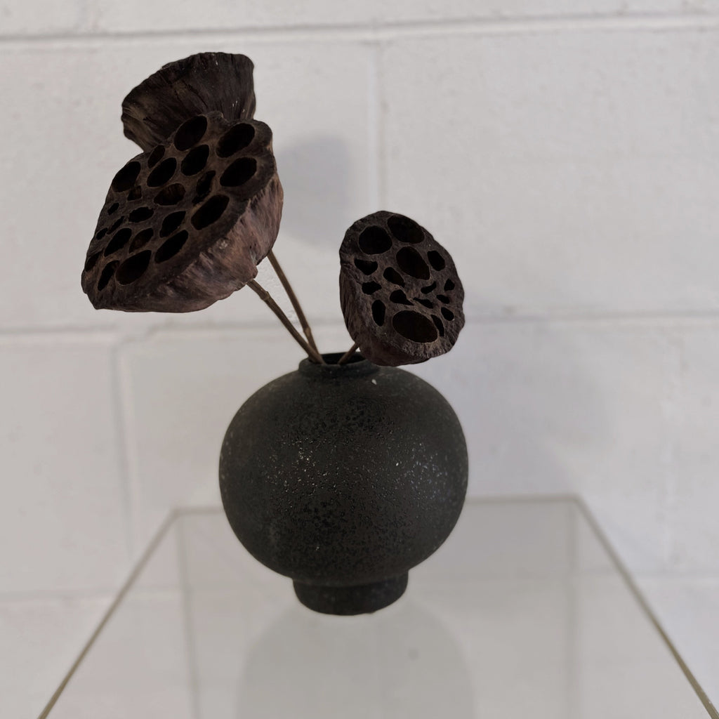 Black Speckled Vessel Small