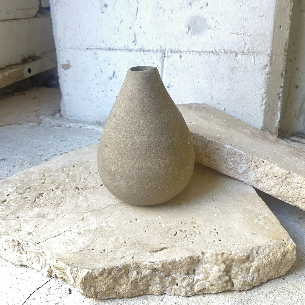 Stone Pear Stem Vase